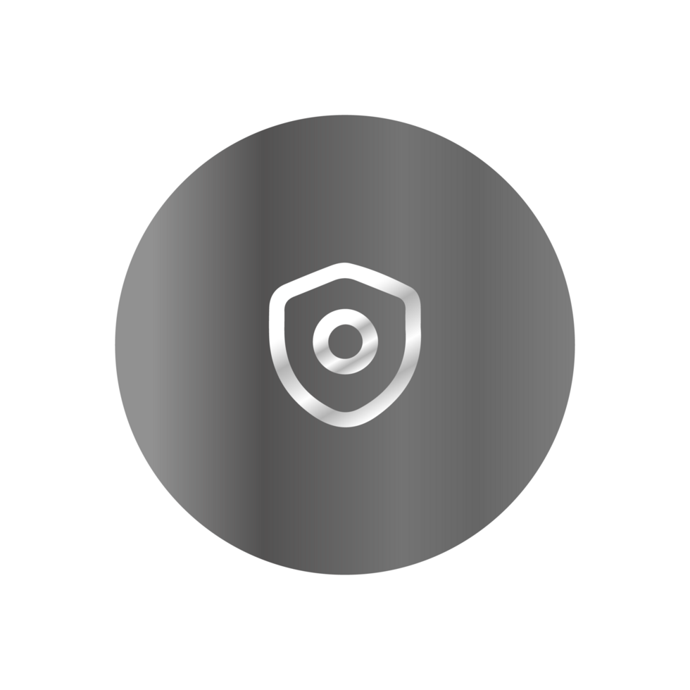 A black and white icon of a shield png