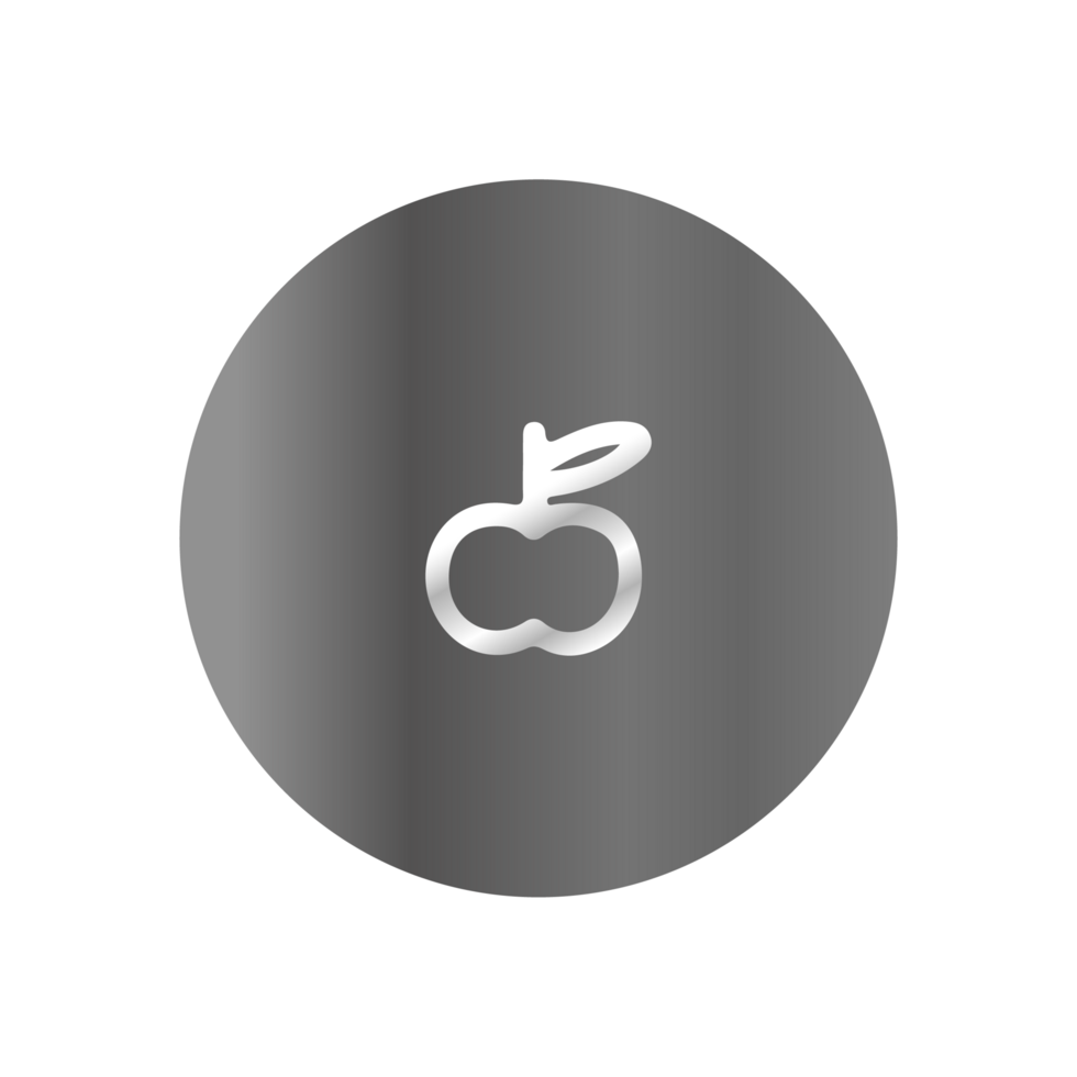 An apple icon on a black background png