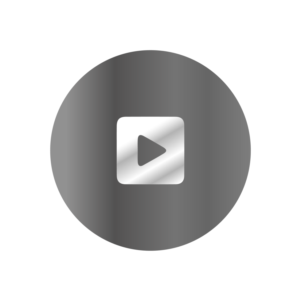 A white button with a play button on it png
