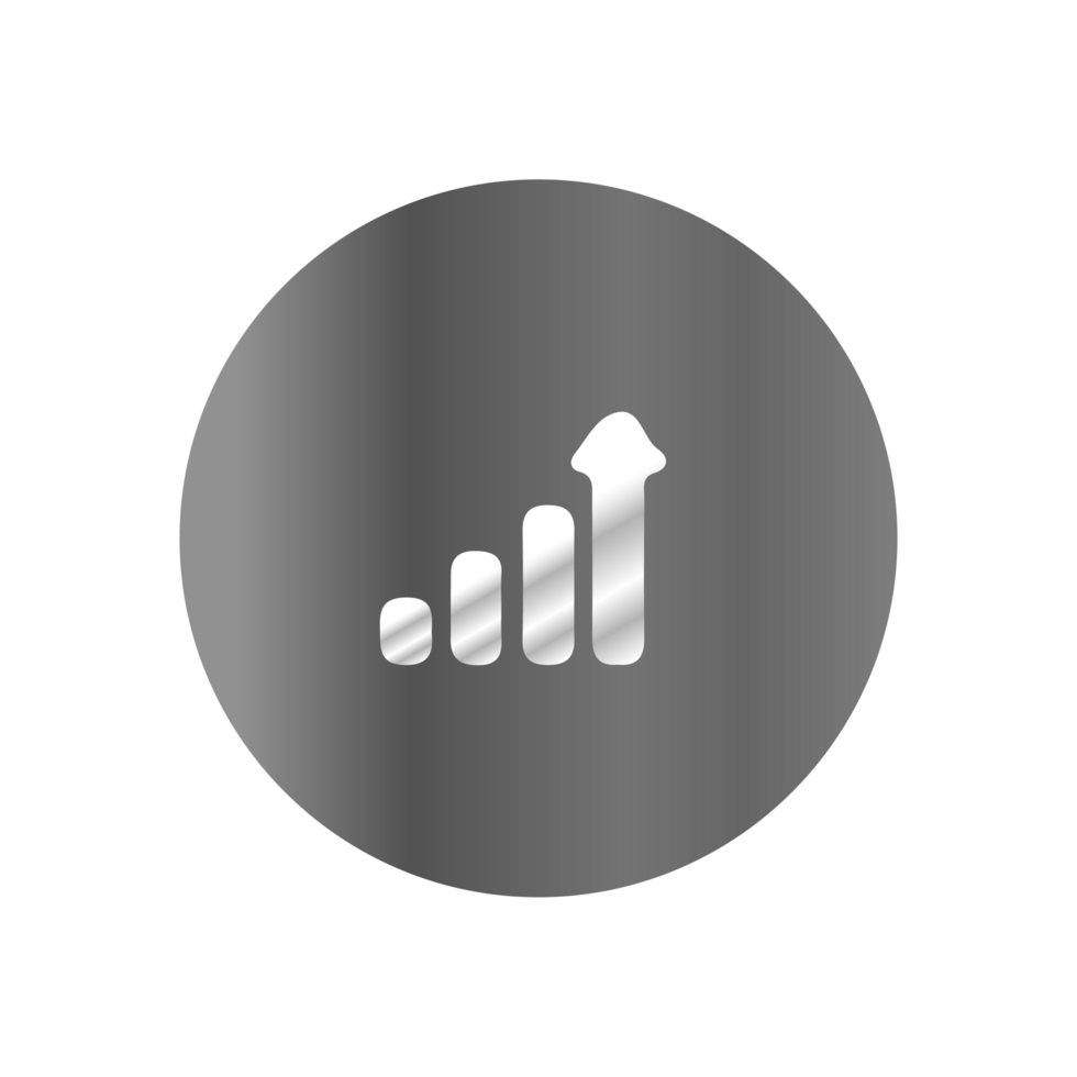A graph icon on a black background png