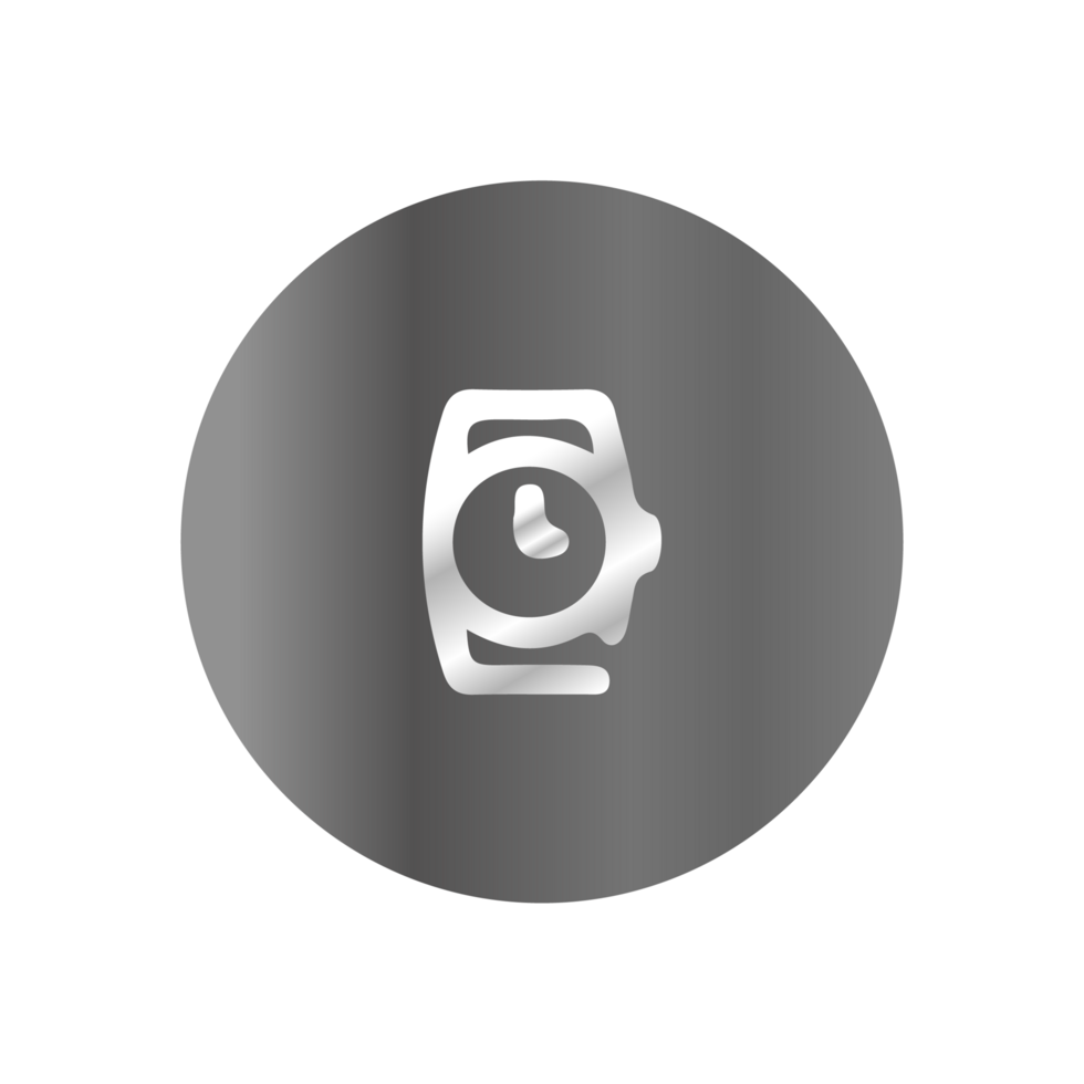 A watch icon on a black background png