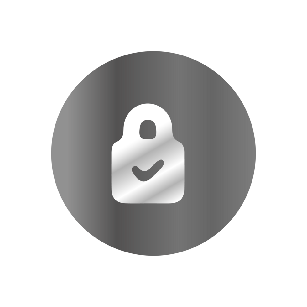 A white button with a lock icon on it png
