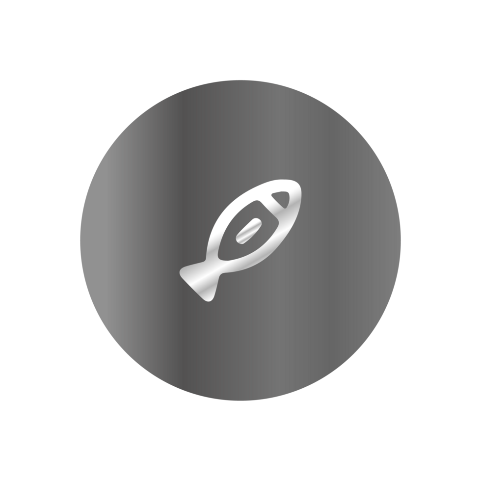 Fish icon on a black background png