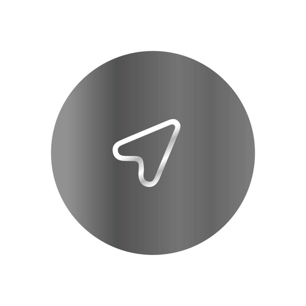 A white arrow pointing to a black background png