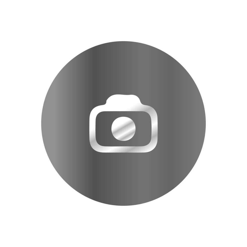 A camera icon on a black background png