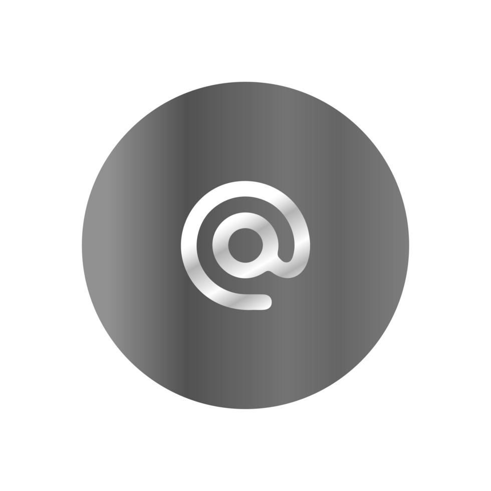 An icon of an email symbol on a black background png