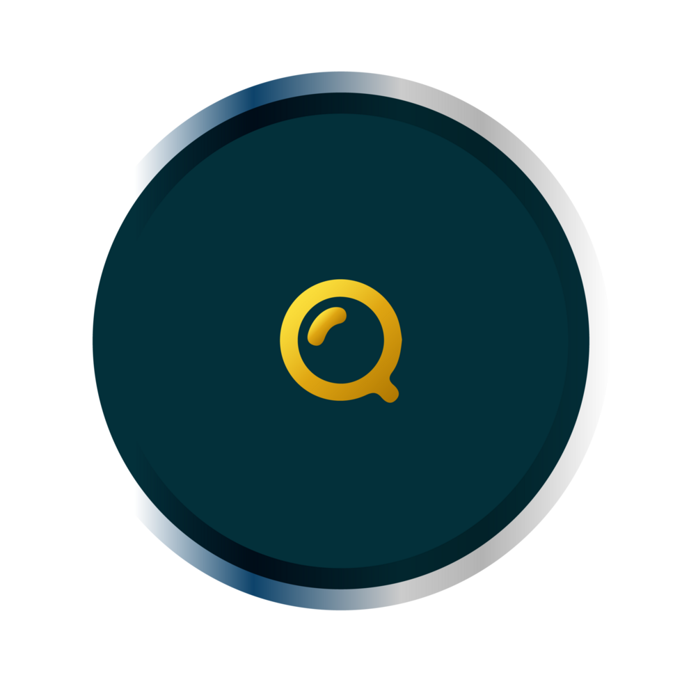 A magnifying glass icon on a black background png