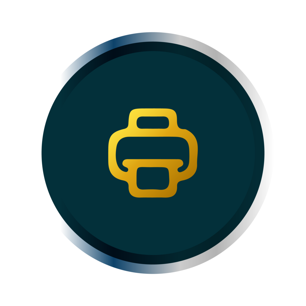A printer icon on a black background png