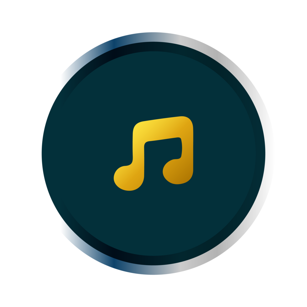 A music note icon on a black background png