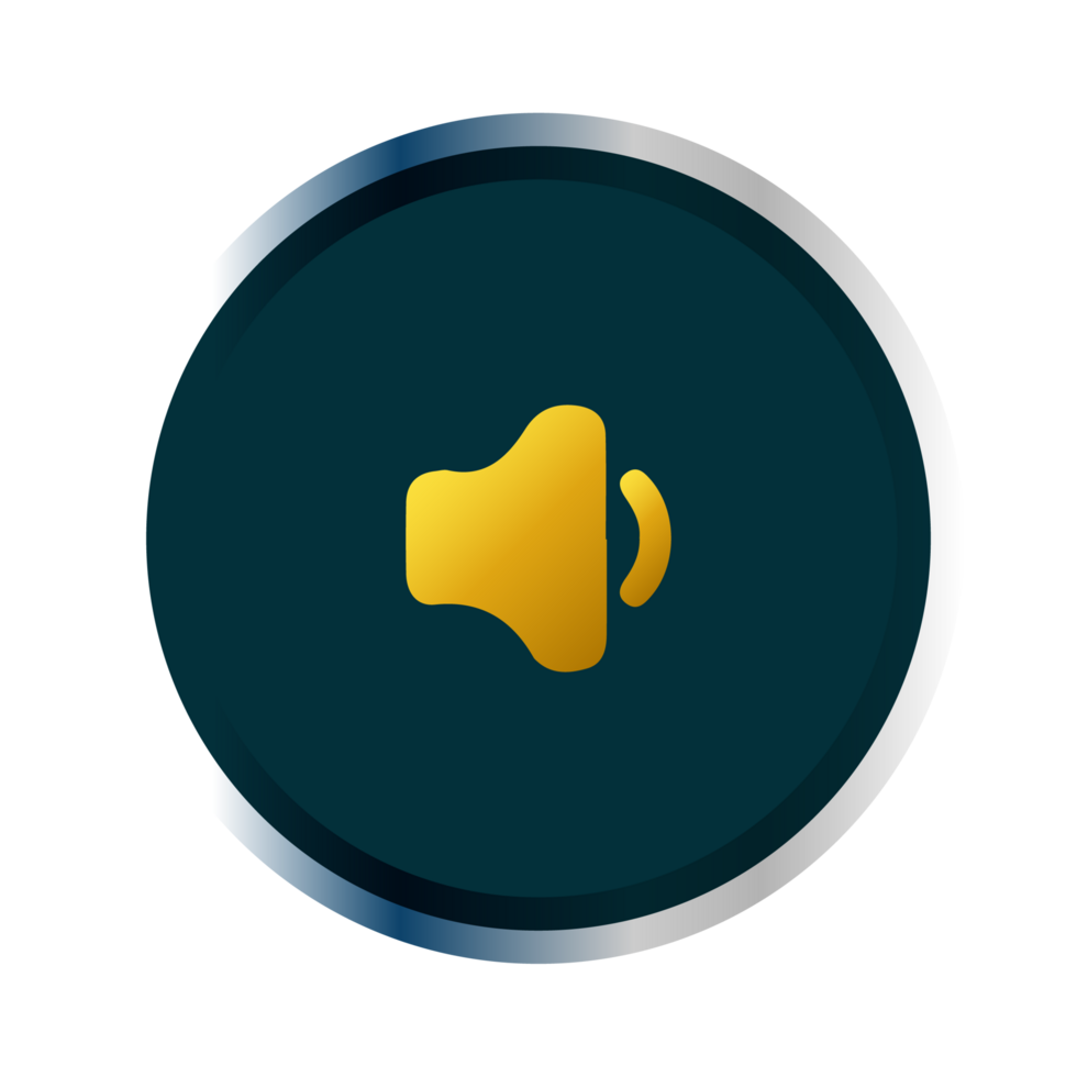 A yellow speaker icon on a black background png