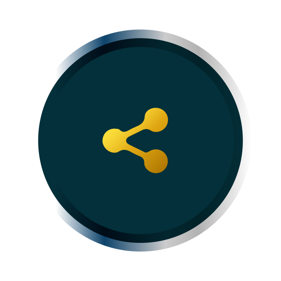 A blue and gold icon with a circle png