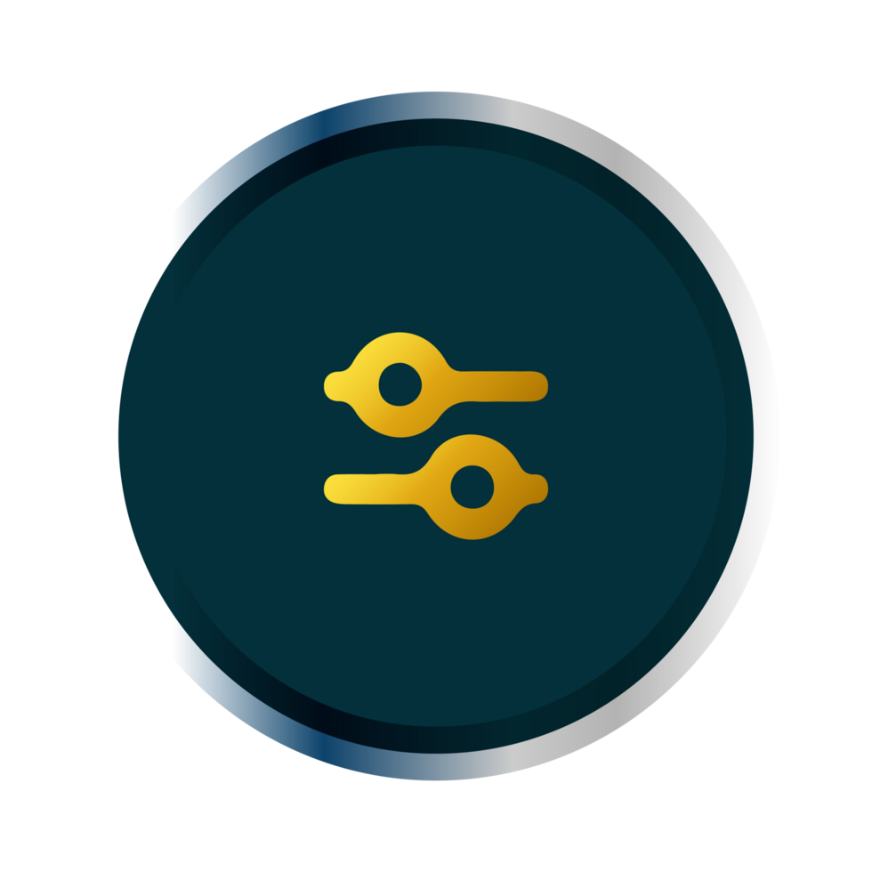 A flat icon of two gold rings on a black background png