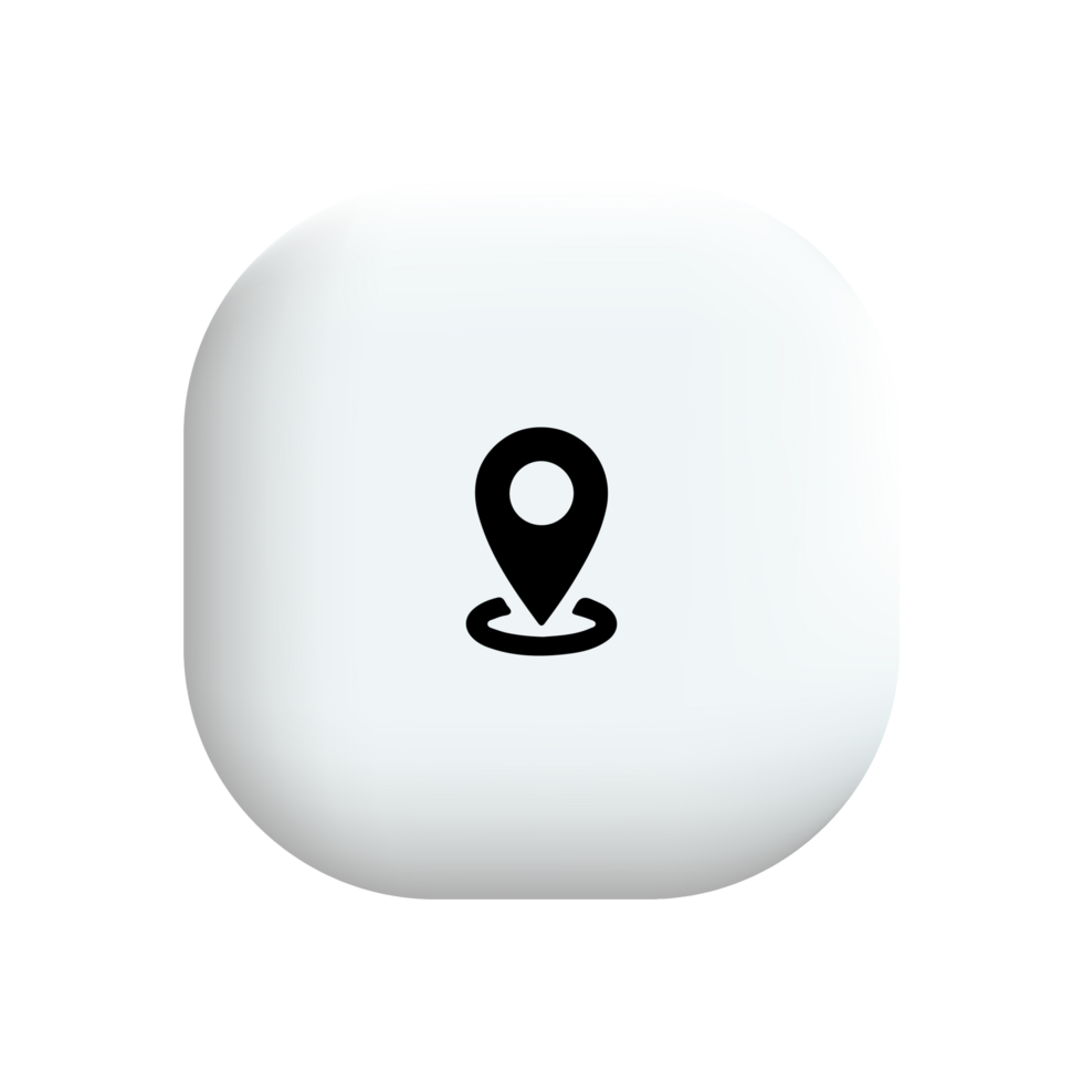 A white square button with a pin icon png