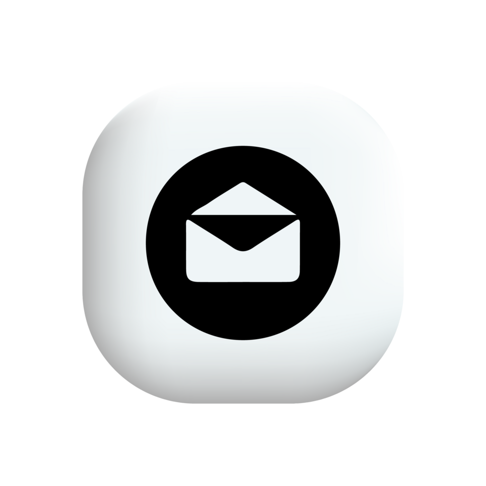 An email icon on a black background png
