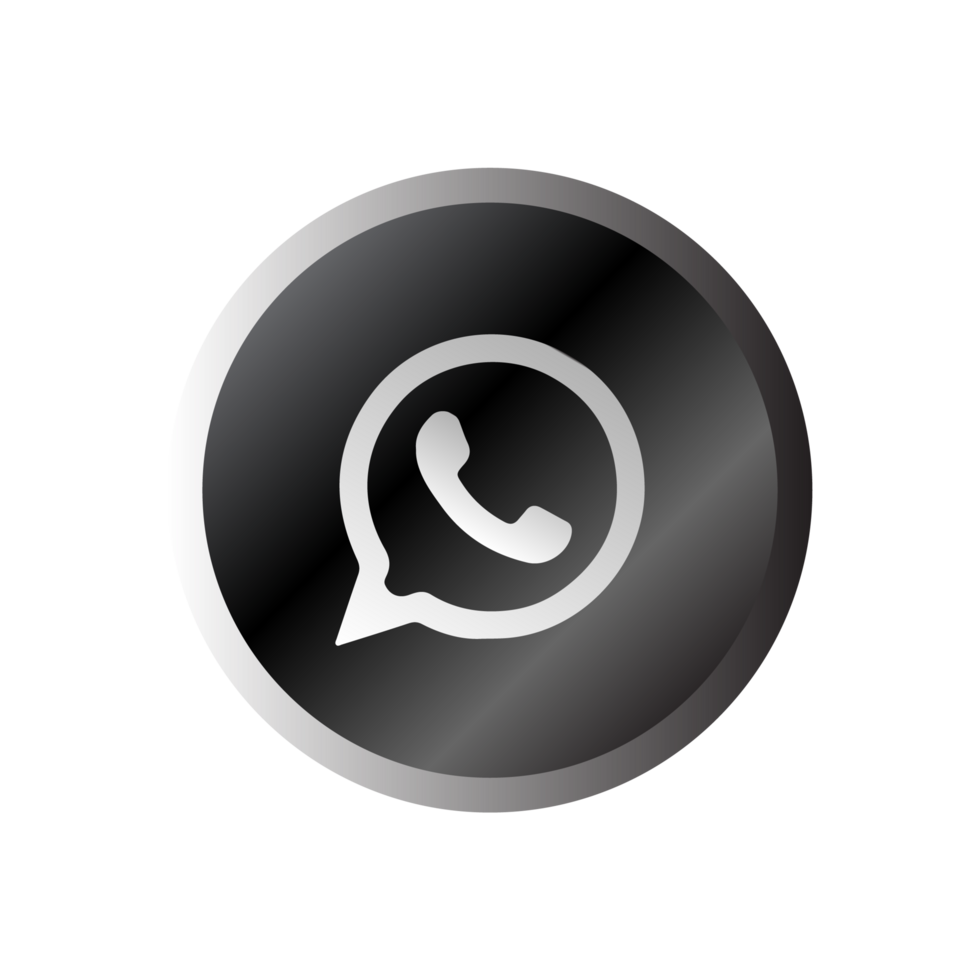 Whatsapp icon on black background png