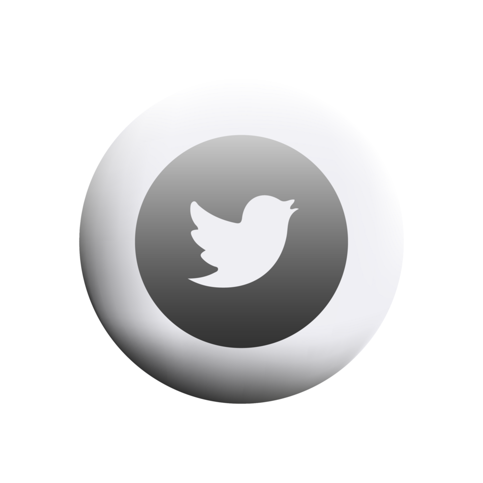 A twitter logo in a white circle png
