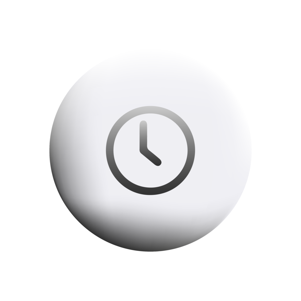 A white ball with a clock icon on it png