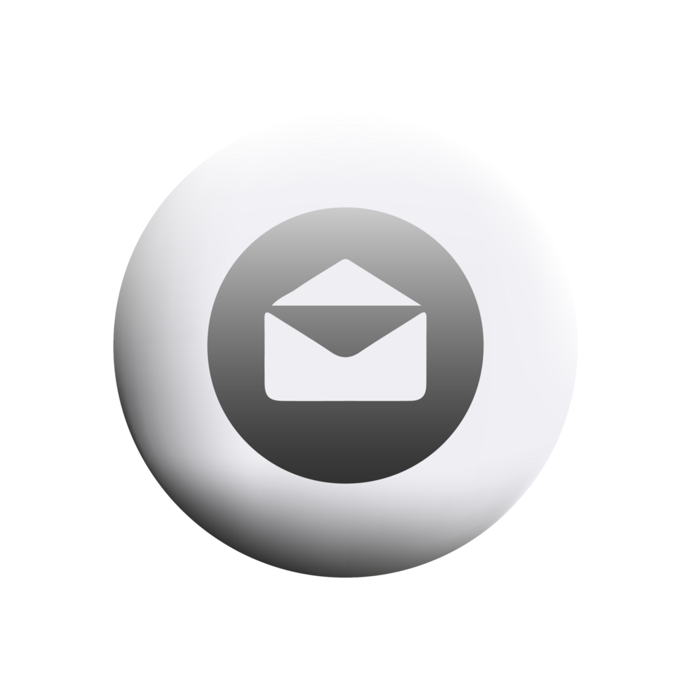 An email icon on a black background png