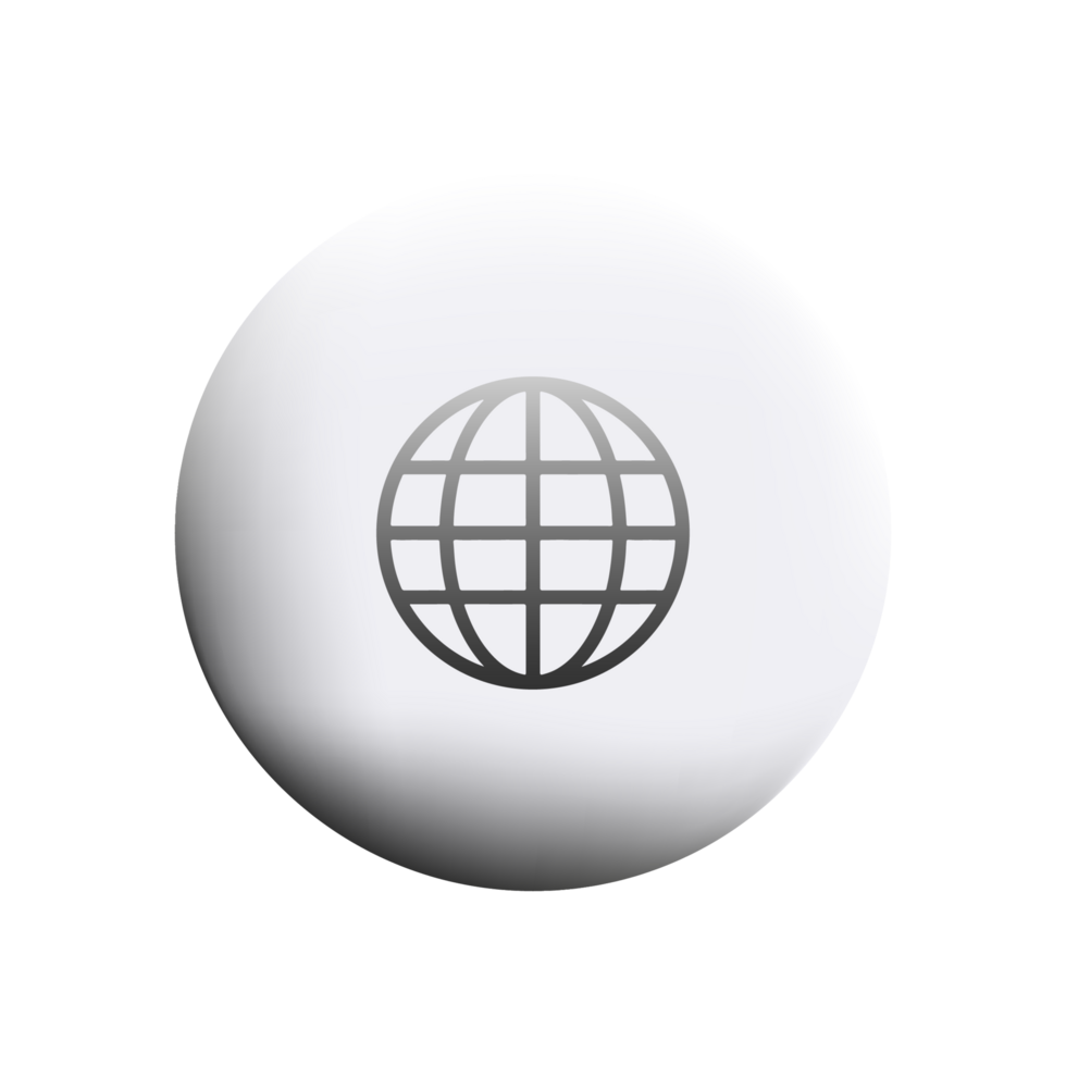 A globe icon on a black background png