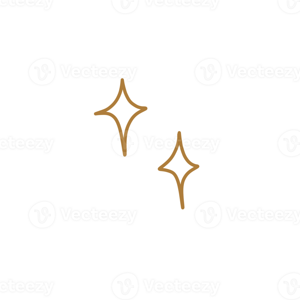 Sparkles and Stars, Out line png
