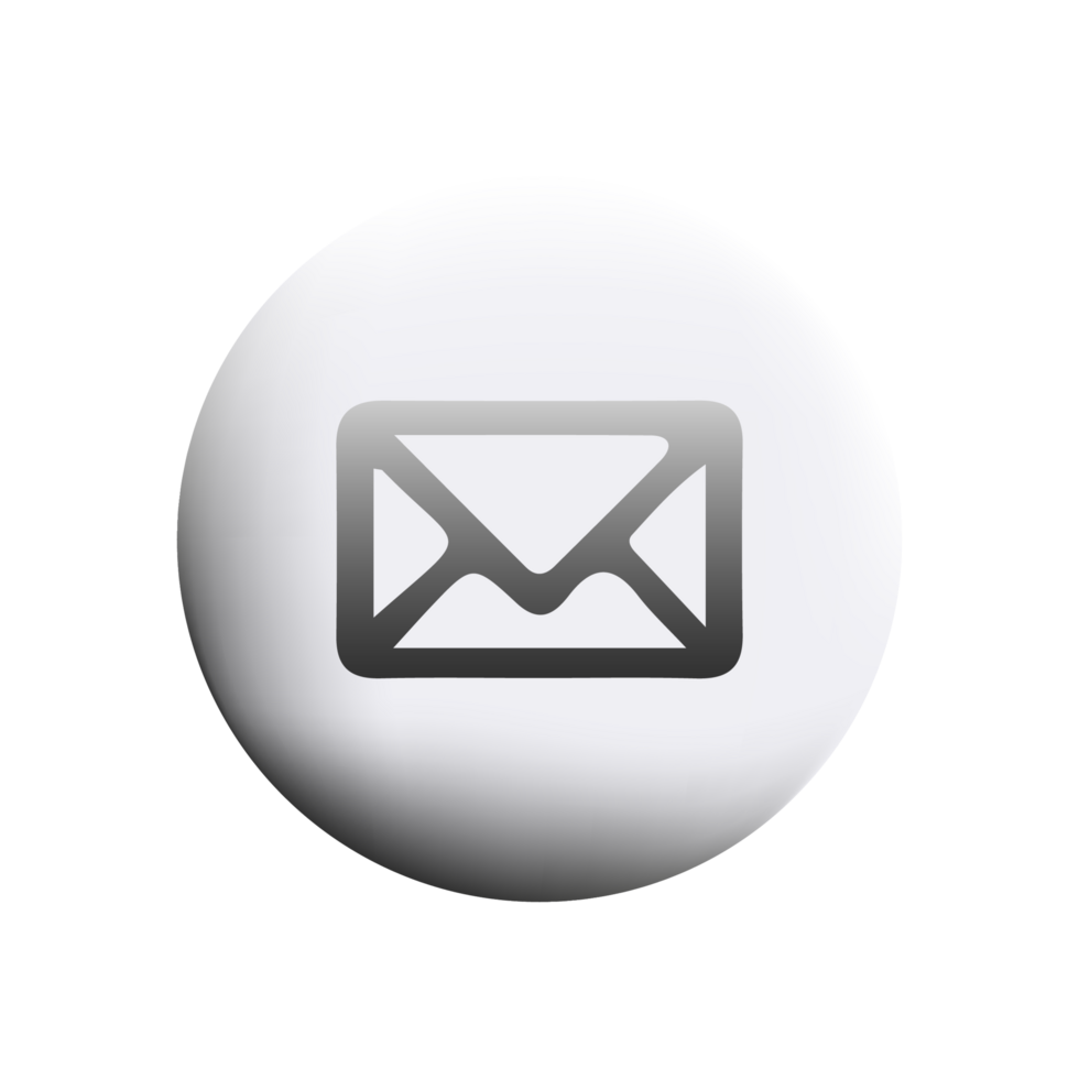 An email icon on a white button png