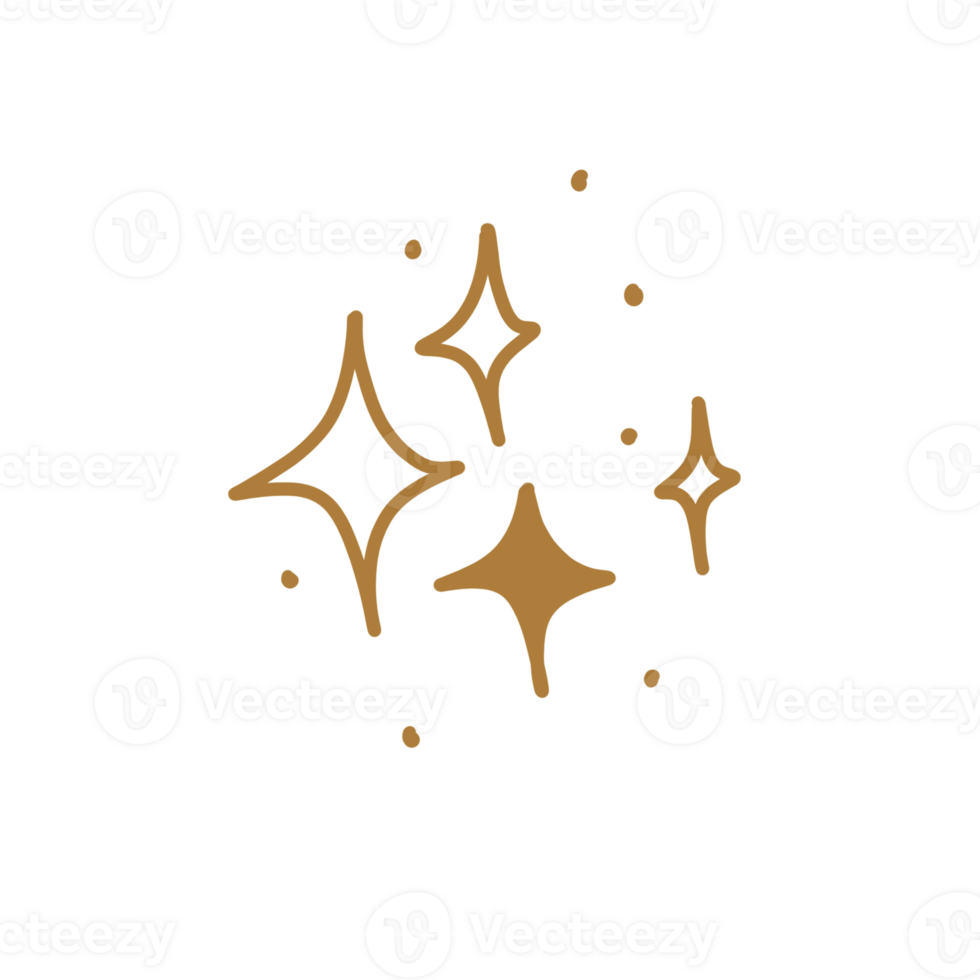 Sparkles and Stars, Gold color. png