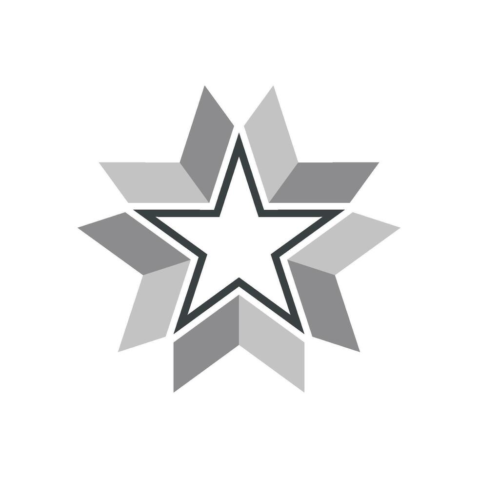 Grey Star and Arrow Logo Template Illustration Design EPS 10 vector