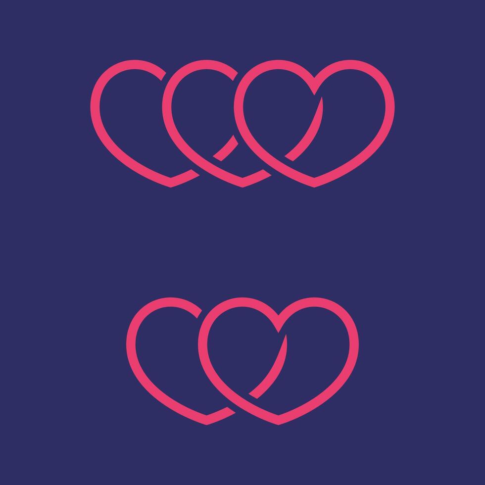 Love Hearts Engaged Logo Template Illustration Design Illustration Design. EPS 10. vector