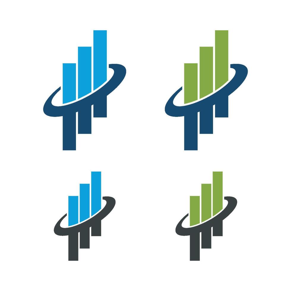 Colorful Set Stock Exchange Finance and Advisory Logo Template Illustration Design EPS 10 vector