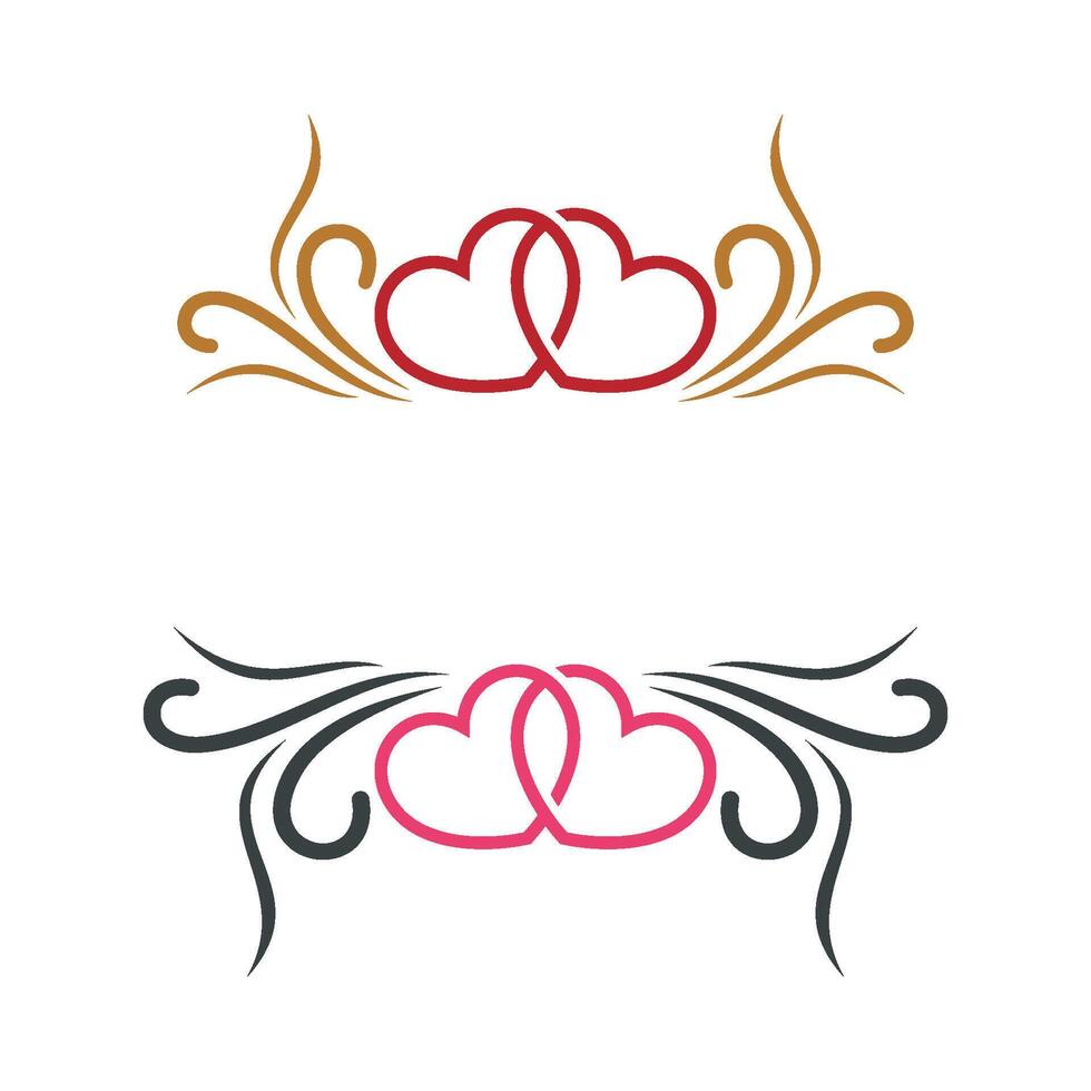 Love Crest Logo Template Illustration Design EPS 10 vector