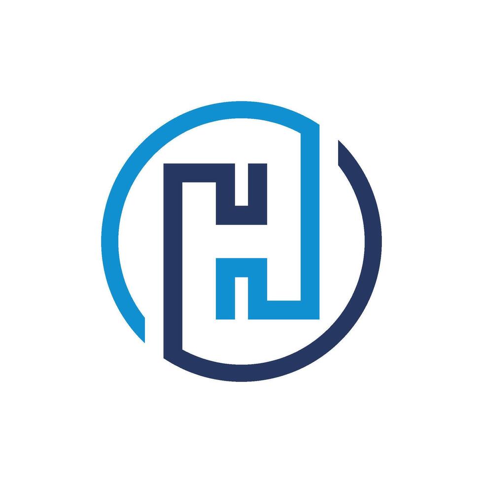 Circle H Letter Logo Template Illustration Design Illustration Design. EPS 10. vector