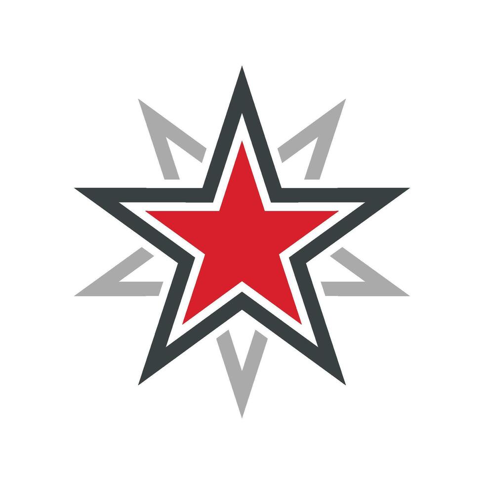 Red Star Ornamental Logo Template Illustration Design EPS 10 vector