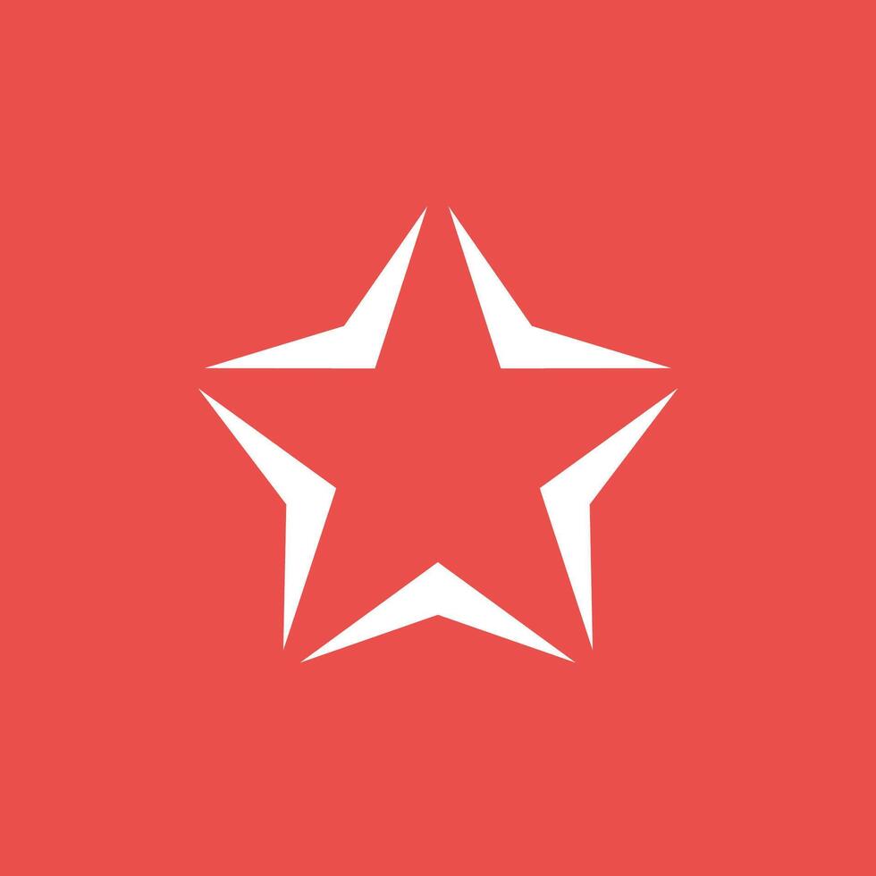 Red Monochrome Star Logo Template Illustration Design. EPS 10. vector