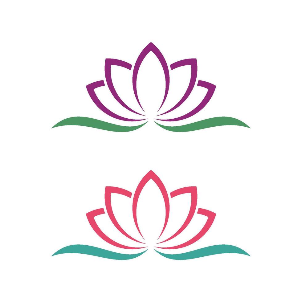 Lotus or Lily Flower Logo Template Illustration Design. EPS 10. vector