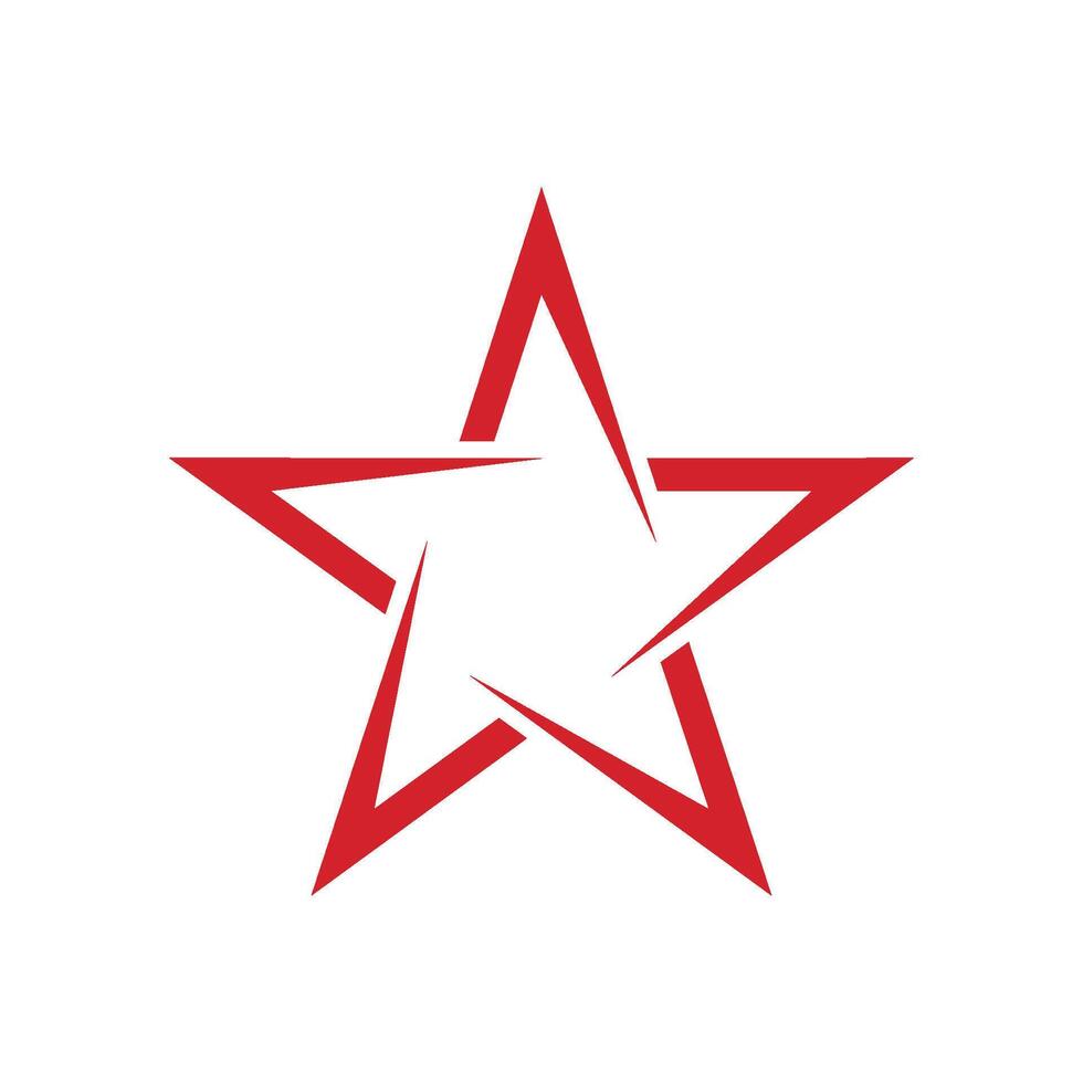 Red Star Swoosh Logo Template Illustration Design. EPS 10. vector