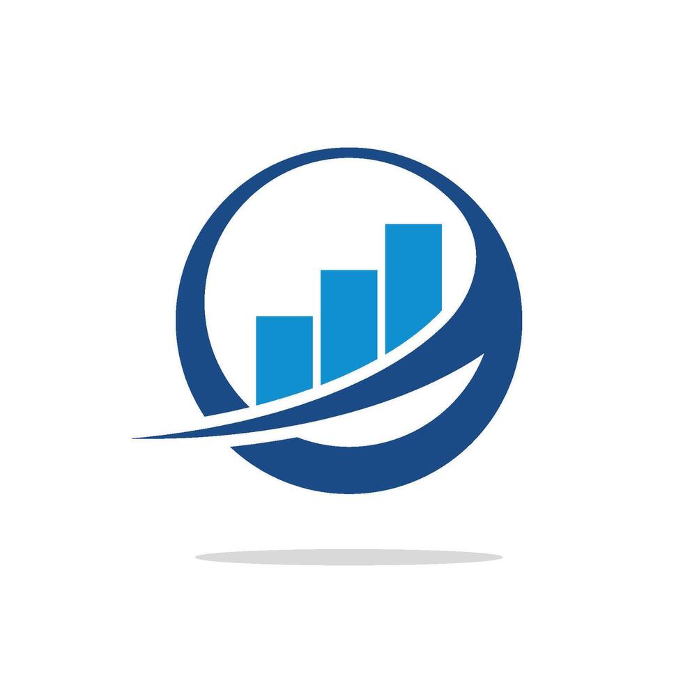 Circle Swoosh Stock Exchange Finance and Advisory Logo Template Illustration Design EPS 10 vector