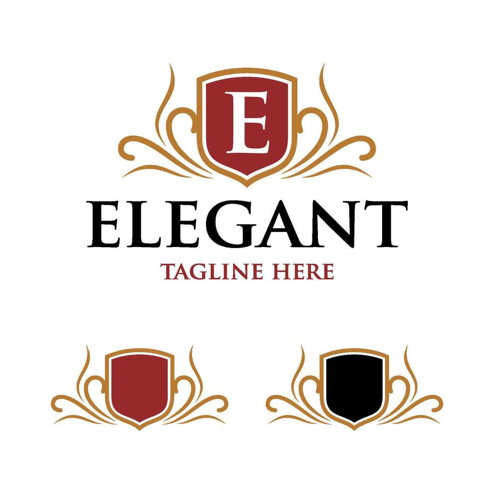 Elegant Shield Crest Logo Template Illustration Design EPS 10 vector