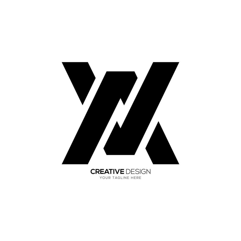 Letter Av or Va stylish unique shape abstract monogram logo design vector