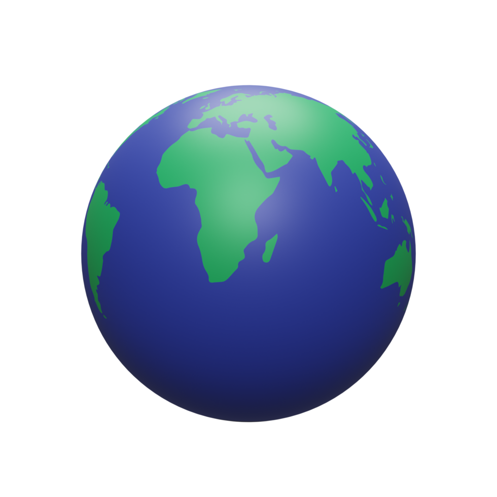 3d rendering of Earth globe png