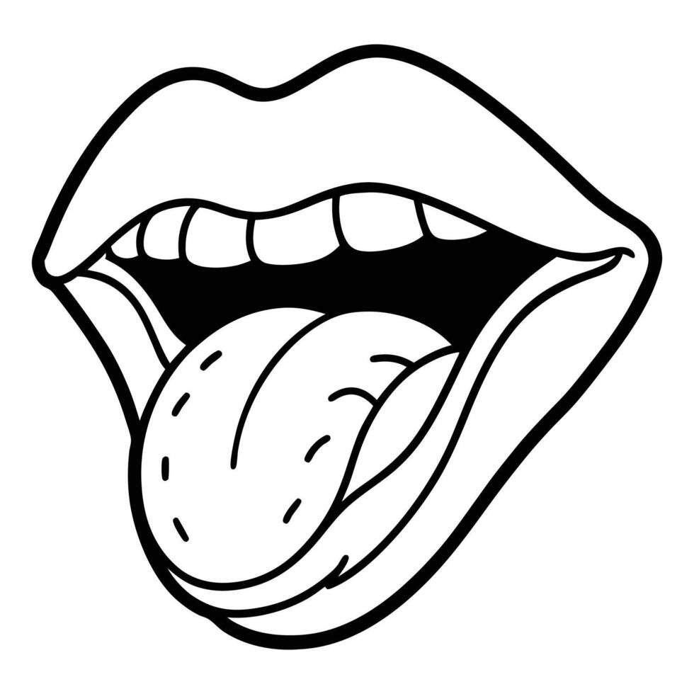 Human Tongue Whole and Half Cut - Detailed Anatomical Images for Medical and Educational Use vector