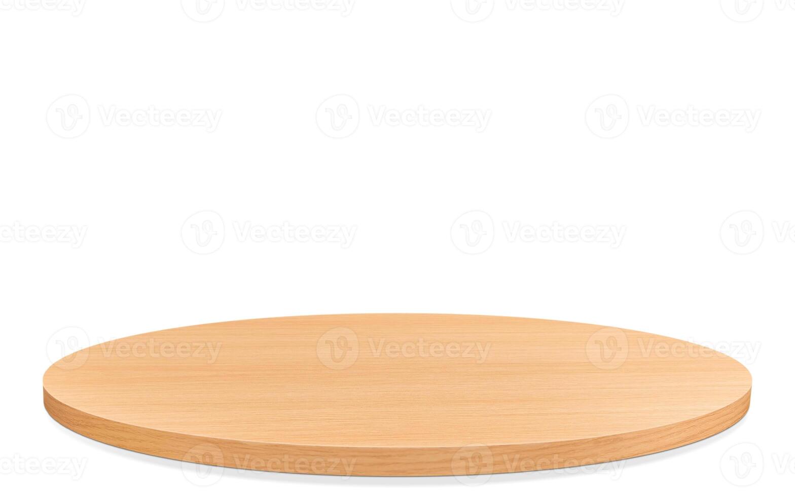 Round wooden platform, luxurious and stylish round wooden block. photo