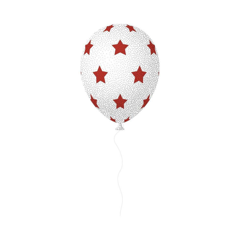 A balloon with red stars on it vector