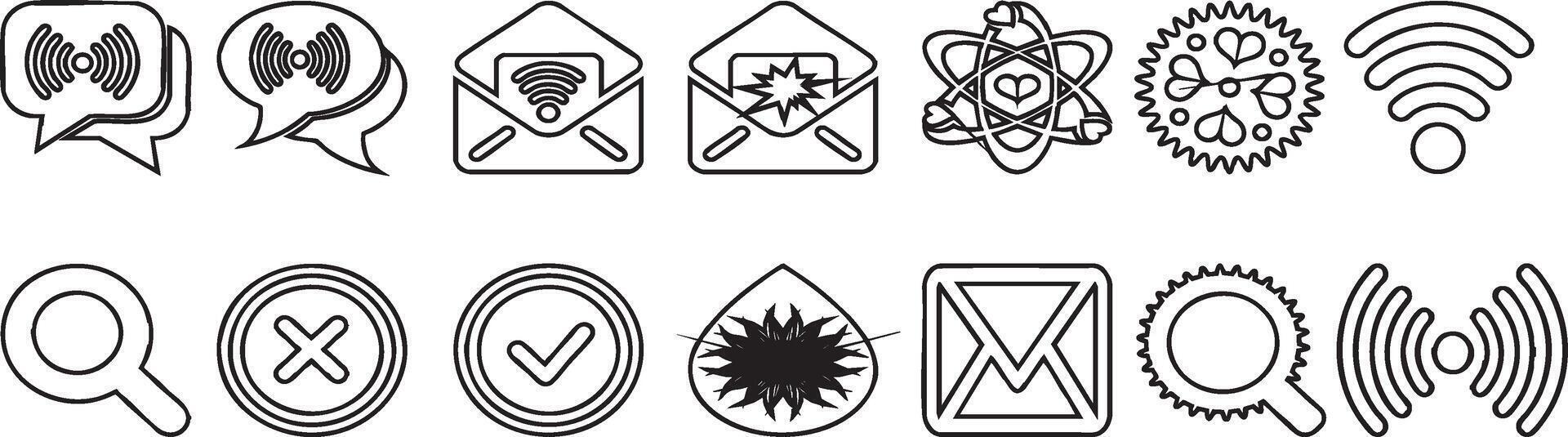 a set of different symbols that are used to make a design vector