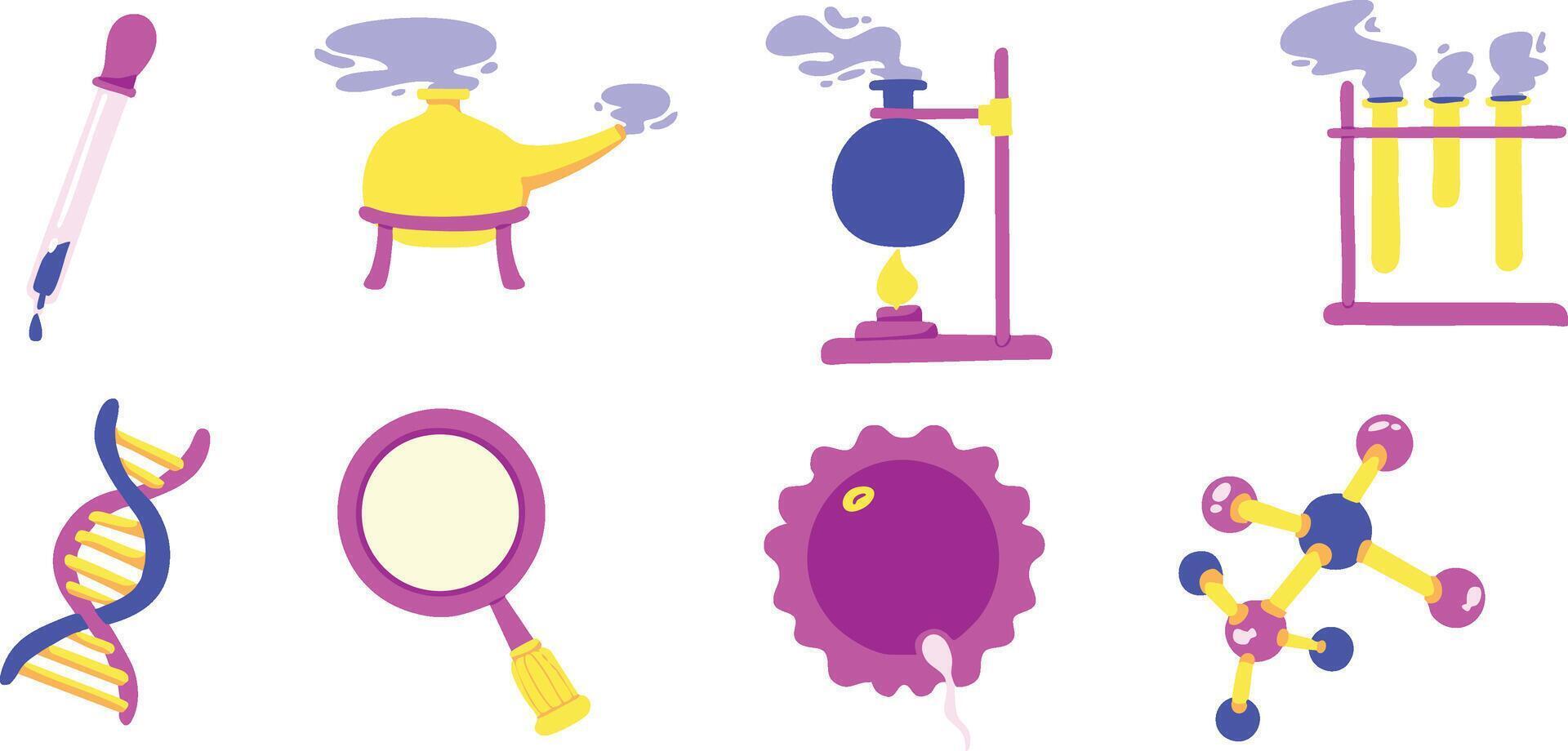 science and technology icons set, illustration vector