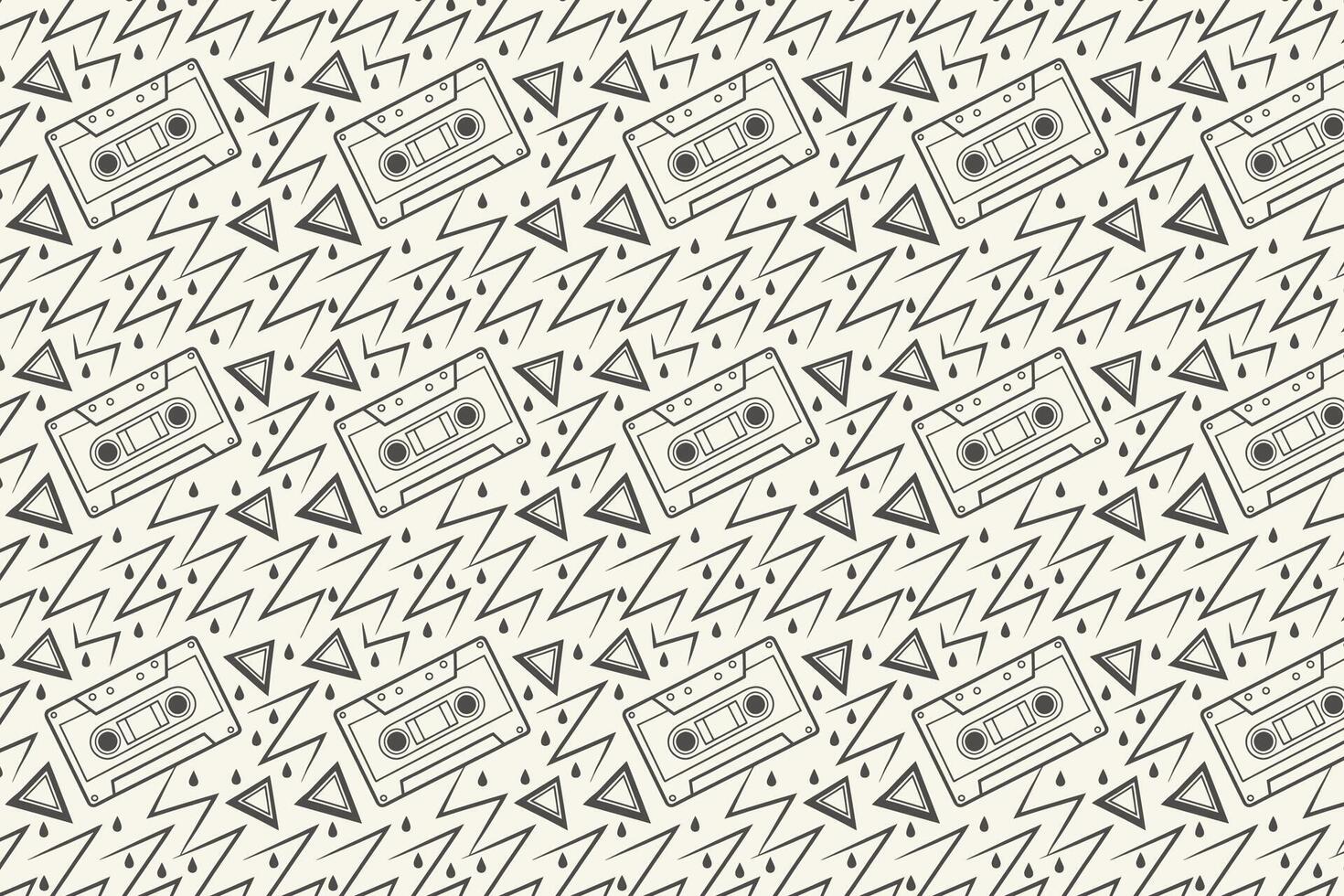 a pattern with a cassette tape vector
