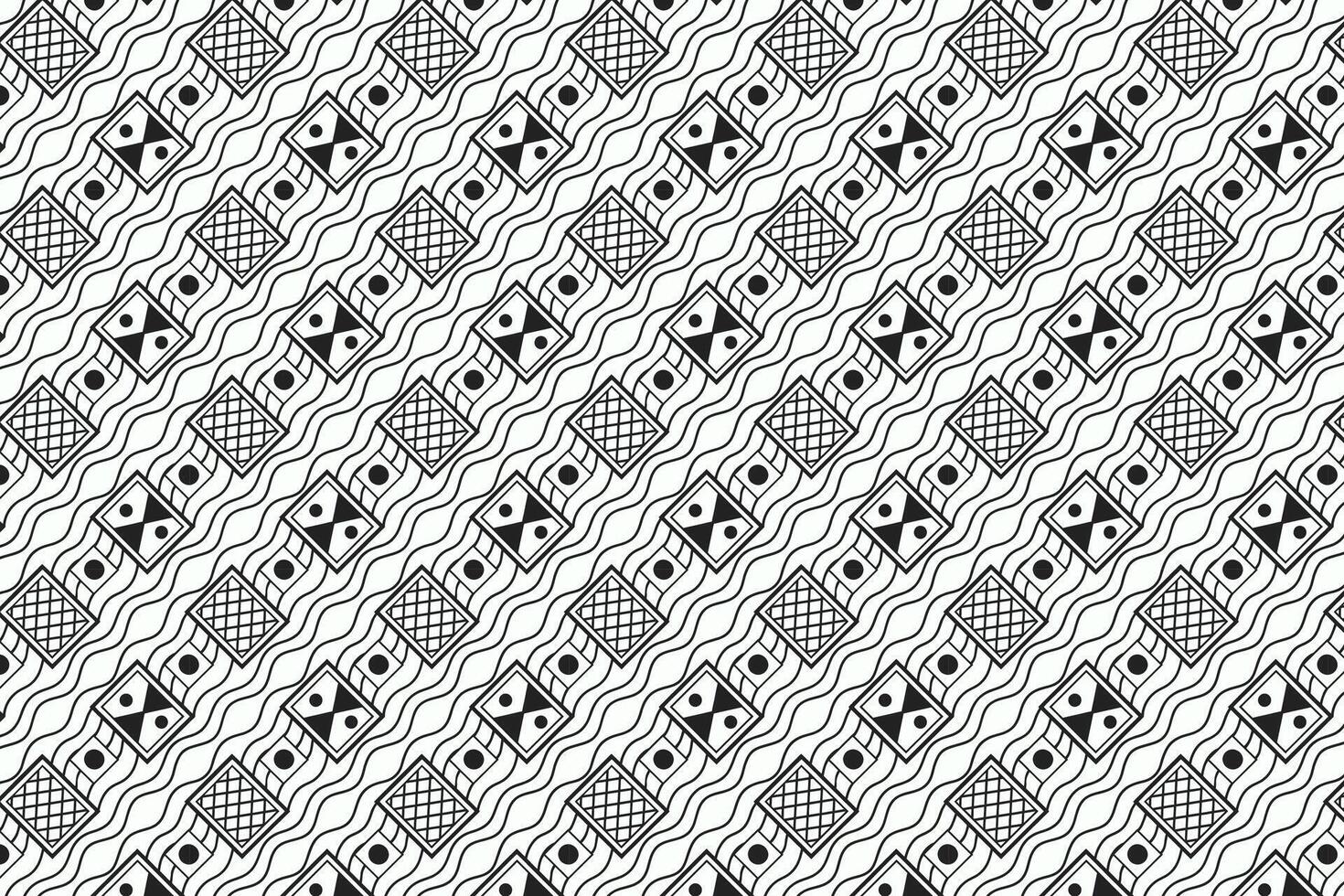 a black and white pattern with a wavy design vector