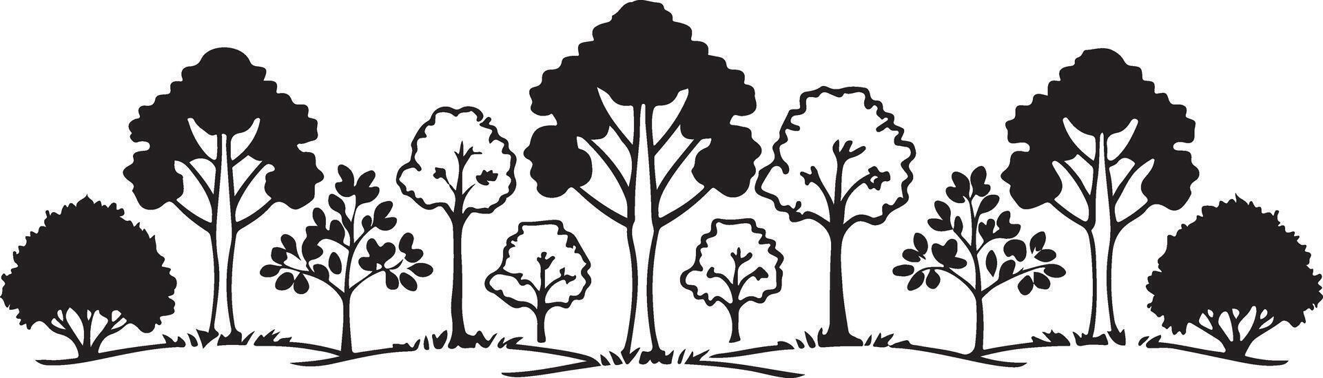 Cute Tree Illustrations vector