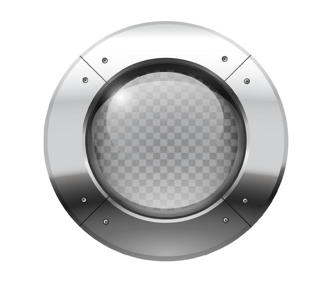 Porthole with transparent glass vector