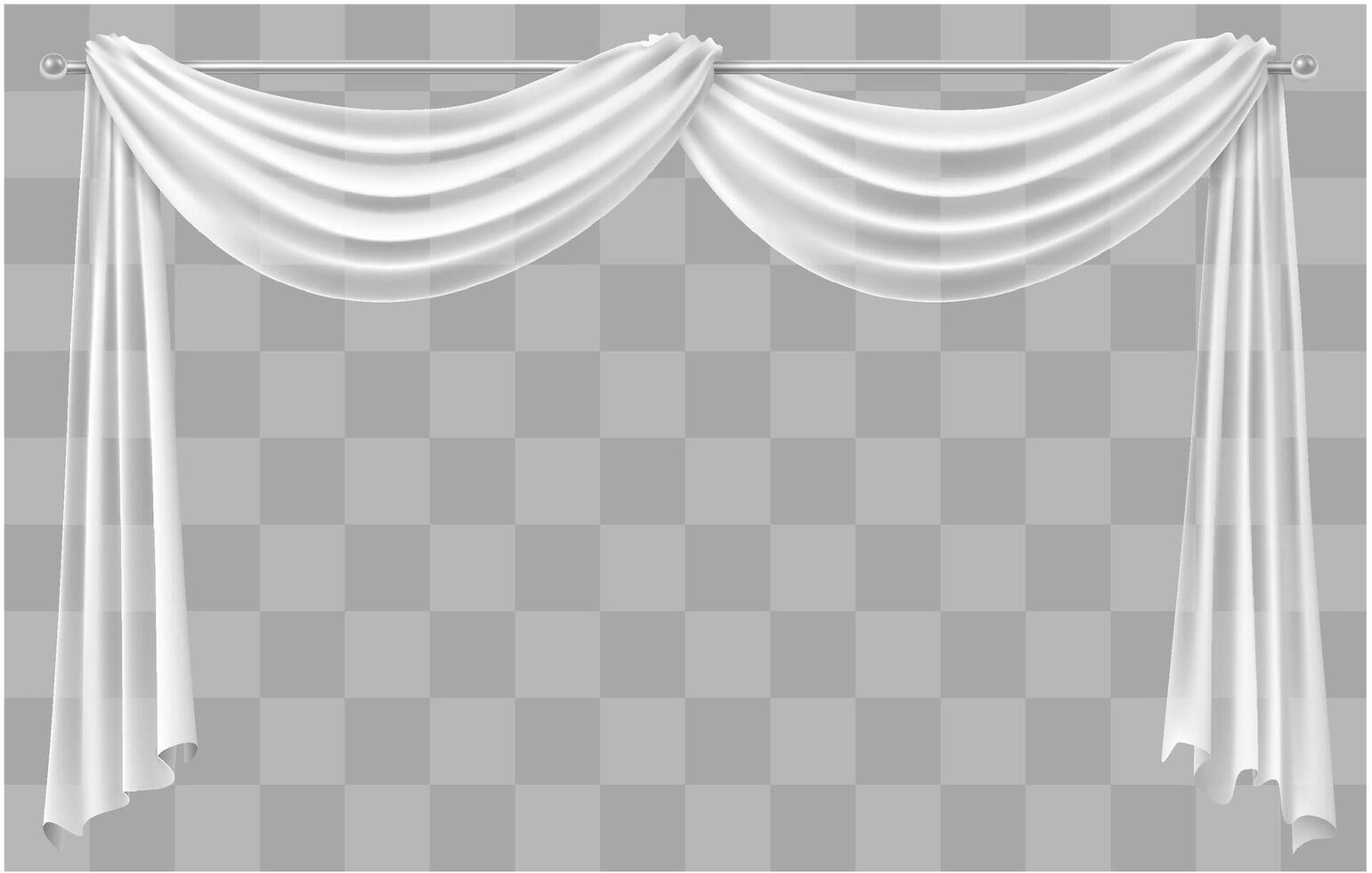 Set of white curtain locker rooms store vector