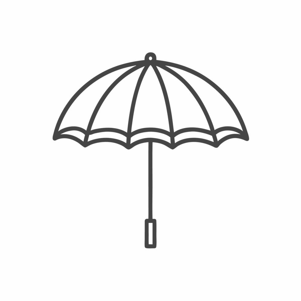 Creative illustration of a stylish umbrella against a minimalistic background vector